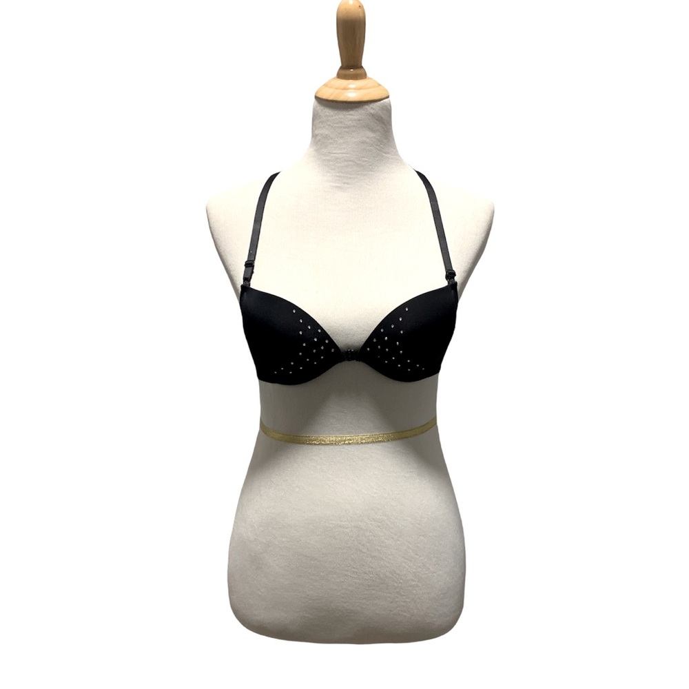 La Senza | 32B Black & Rhinestone Push Up Bra